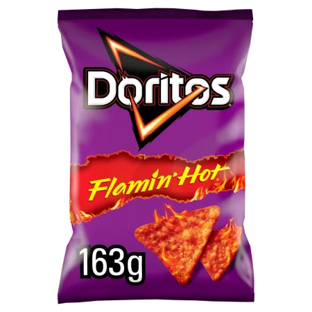 Doritos Extra Flamin' Hot Sharing Bag Snacks 163g.webp