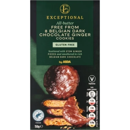 Exceptional by ASDA All-Butter Free From 8 Belgian Dark Chocolate Ginger Cookies 150g.jpg