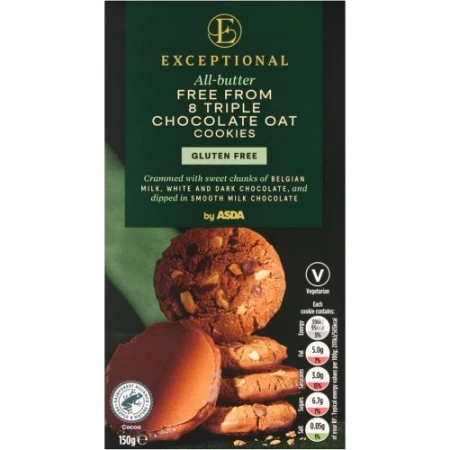 Exceptional by ASDA All-butter Free From 8 Triple Chocolate Oat Cookies 150g.jpg