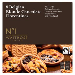Przejdź do produktu Waitrose No.1 8 Belgian Blonde Chocolate  Florentines 172g