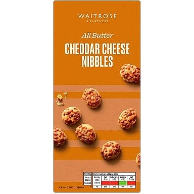 Przejdź do produktu Waitrose All Butter Cheddar Cheese Nibbles 100g
