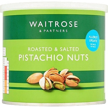 Przejdź do produktu Waitrose Roasted & Salted Pistachio Nuts Can 250g