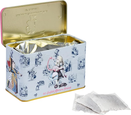 New English Teas Alice in Wonderland Tea Caddy in Pink with 40 English Afternoon Teabags 3.jpg