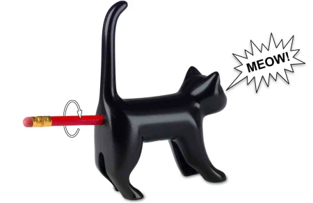 Sharp end cats bum pencil Sharpener - Black.jpg