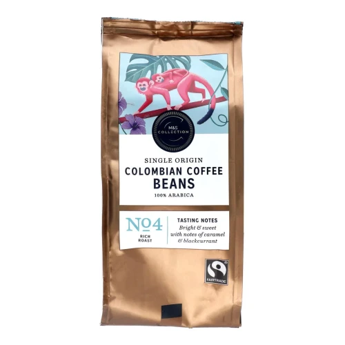 Przejdź do produktu Marks & Spencer Fairtrade Single Origin Colombian Rich Roast COFFEE BEANS 227g