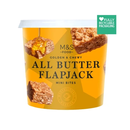 Marks & Spencer Golden & Chewy All Butter Flapjack Mini Bites 320g.webp