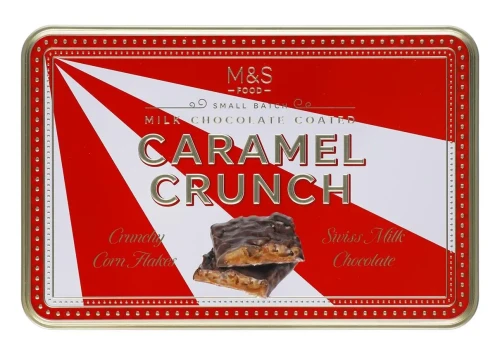 Przejdź do produktu Marks & Spencer Milk Chocolate Coated Caramel Crunch Corn Flakes Tin 230g