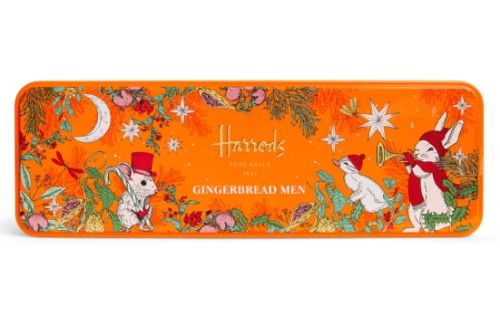 Przejdź do produktu Harrods Lightly Spiced and Perfectly Crisp Gingerbread Men Biscuits Tin 300g