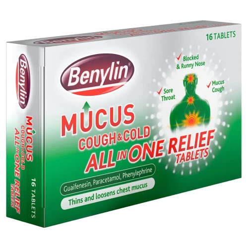 Przejdź do produktu Benylin Cough & Cold All in One Mucus Relief 16 Tablets