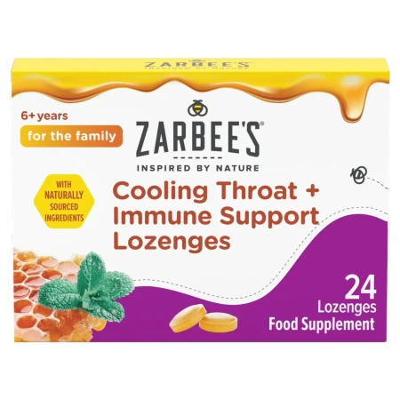 Zarbee's Cooling Throat and Immune Support 24 Lozenges.webp