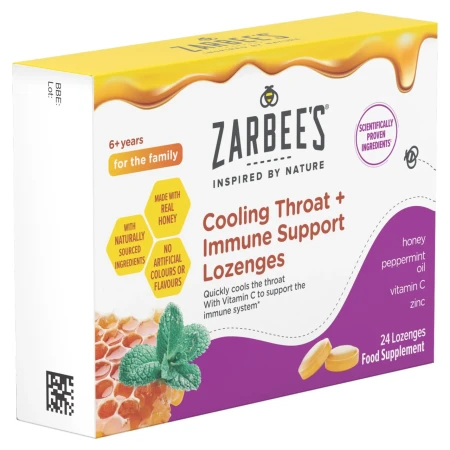 Zarbee's Cooling Throat and Immune Support 24 Lozenges 2.webp