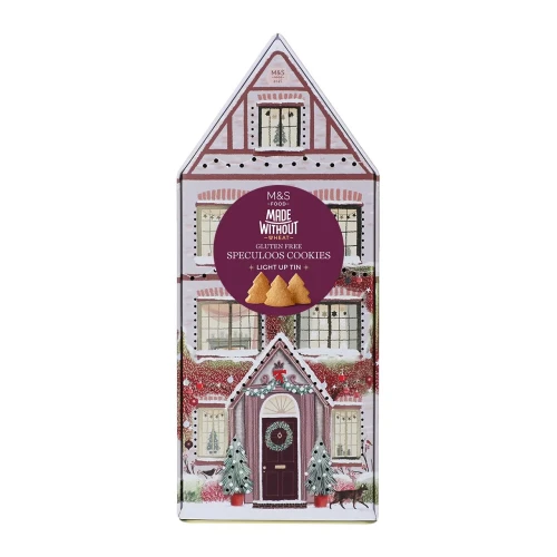 Przejdź do produktu Marks & Spencer Made Without Wheat GLUTEN FREE Speculoos Cookies Light Up Tin 150g