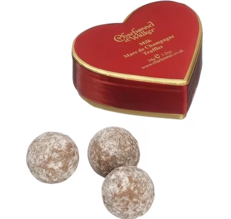 Charbonnel et Walker Mini Red Heart Champagne Truffle, 34g.webp
