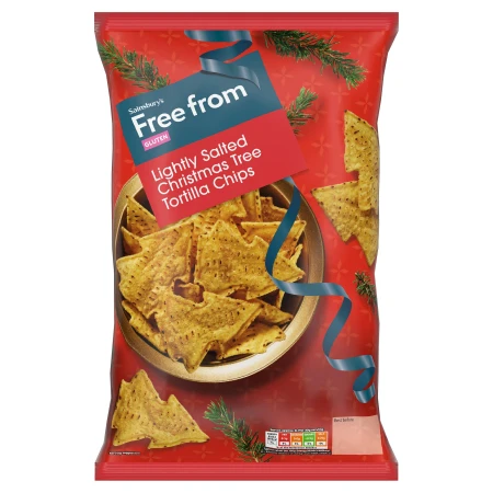 Sainsbury's Free From Lightly Salted Christmas Tree Tortilla Chips 200g.jpg