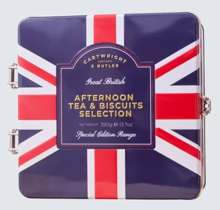 Cartwright & Butler Union Jack Afternoon Tea & Biscuits Selection Tin 390g.webp