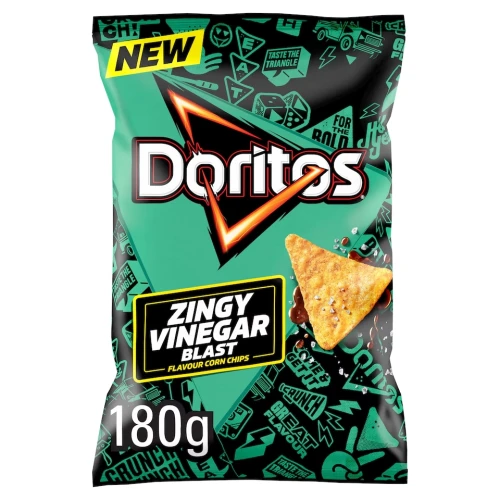 Przejdź do produktu Doritos Zingy Vinegar Blast Flavour Corn Chips 180g