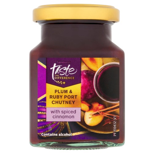 Przejdź do produktu Sainsbury's Plum & Ruby Port Chutney with Spiced Cinnamon Taste the Difference 200g