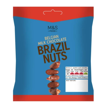 M&S Belgian Milk Chocolate Brazil Nuts 85g.webp
