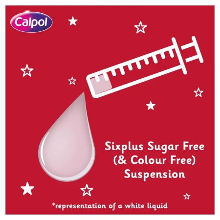 Calpol SixPlus Sugar Free Oral Suspension Strawberry 6+ Years 3.webp