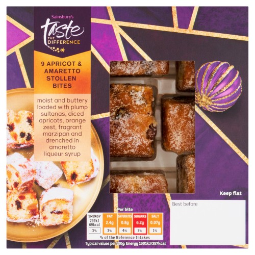 Przejdź do produktu Sainsbury's Apricot & Amaretto Stollen Bites, Taste the Difference x 9 175g