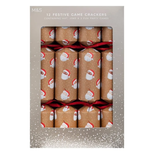 Przejdź do produktu Marks & Spencer 12 Festive Game Christmas Crackers