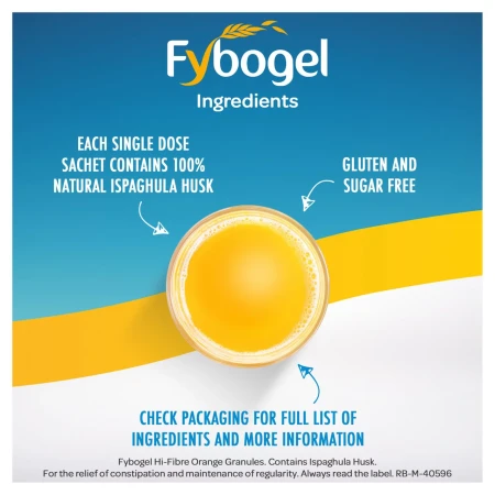 Fybogel Hi-Fibre Orange Flavour for Constipation Relief 5.webp