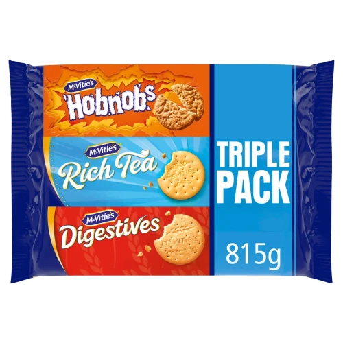 Przejdź do produktu McVitie's Biscuits - Hobnobs, Rich Tea & Digestives Triple Pack 815g