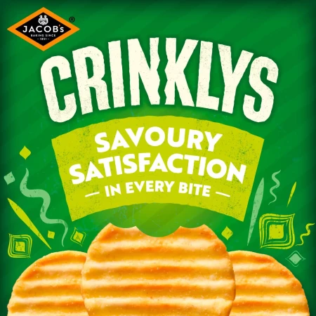 Jacob's Crinkly's Cheese & Onion Flavour Baked Snacks Multipack 2.webp