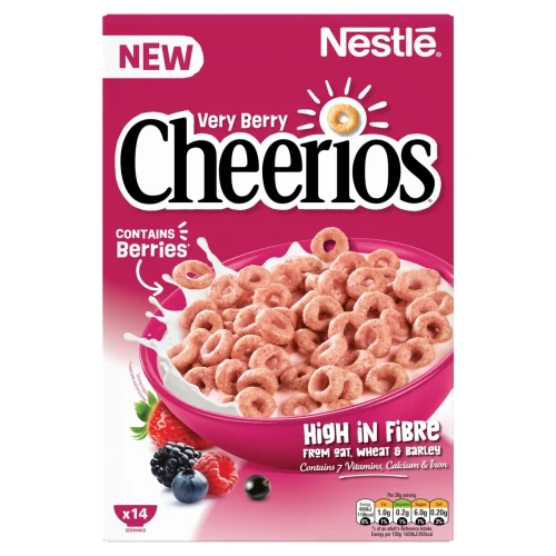 Przejdź do produktu Nestle Cheerios Very Berry High in Fibre Multigrain Cereal 435g