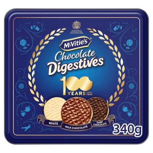 Przejdź do produktu McVitie's Assorted Chocolate Digestives 100th Year Tin 340g