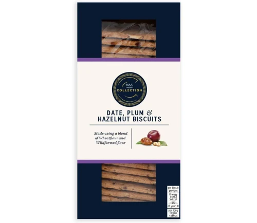 Przejdź do produktu Marks & Spencer Collection Date, Plum & Hazelnut Biscuits 130g
