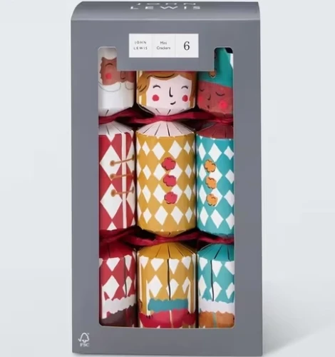 Przejdź do produktu John Lewis Harlequin 6 MINI 20cm Christmas Crackers 