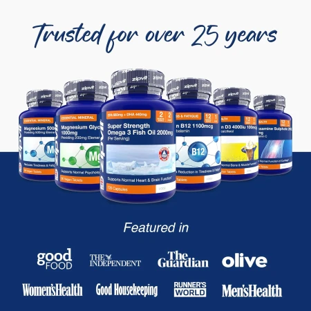 Zipvit Cod Liver Oil Capsules High Strength 1000mg + Vitamin D & A, Supports Heart, Brain, Eye Health, Eco-Friendly Resealable Pouch, 120 Softgel Capsules 8.jpg