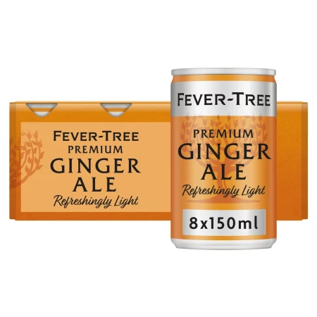 Fever-Tree Refreshingly Light Ginger Ale Cans 8 x 150ml.webp