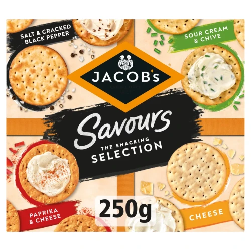 Przejdź do produktu Jacob's Savours Baked Crackers The Snacking Selection 250g