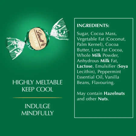 Lindt LINDOR Dark Mint Chocolate Truffles Box 9.webp