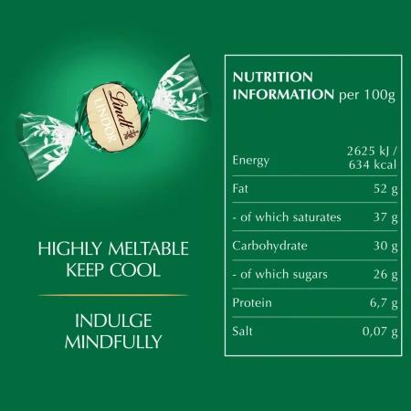 Lindt LINDOR Dark Mint Chocolate Truffles Box 8.webp