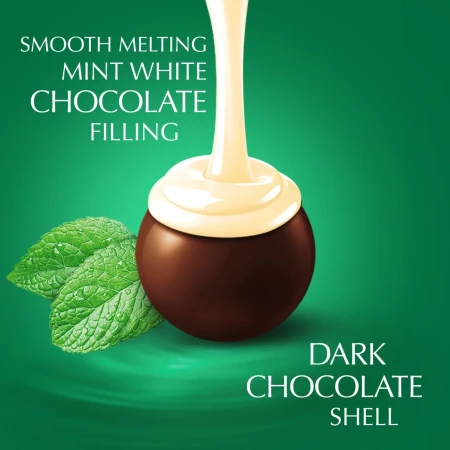 Lindt LINDOR Dark Mint Chocolate Truffles Box 200g 2.webp