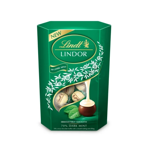 Przejdź do produktu Lindt LINDOR 70% Dark Mint Chocolate Truffles Box 200g