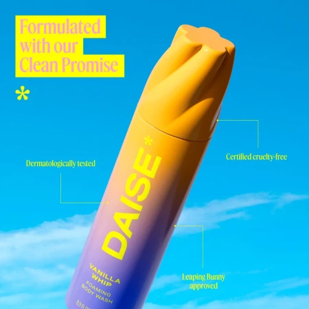 DAISE Foaming Body Wash in Vanilla Whip, Ultra Hydrating for Skin 265ml 7.webp
