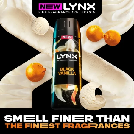 Lynx Fine Fragrance Collection BLACK VANILLA Orange & Sandalwood Premium Body Spray 150ml.webp