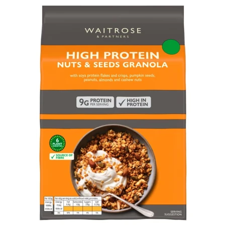 Waitrose High Protein Nuts & Seeds Granola Breakfast Cereal 400g.jpg