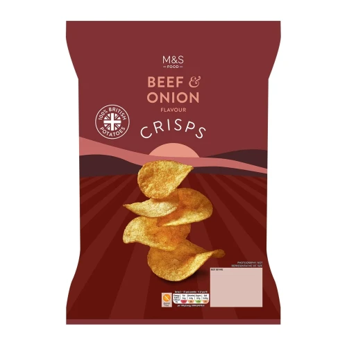 Przejdź do produktu Marks & Spencer Roast Beef & Onion Crisps 150g