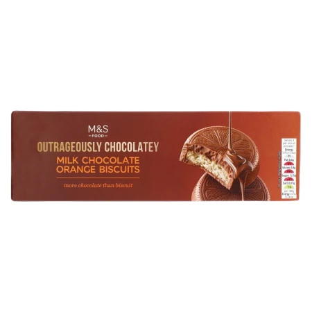 M&S Outrageously Chocolatey Milk Chocolate Orange Biscuits 230g.webp