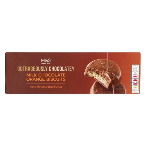 Przejdź do produktu Marks & Spencer Outrageously Chocolatey Milk Chocolate Orange Biscuits 230g