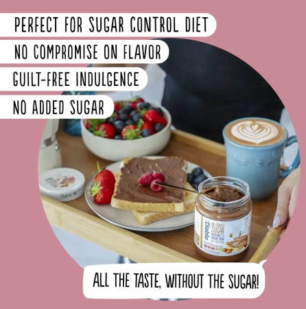 Diablo No Added Sugar Hazelnut Chocolate Spread 350g 5.webp