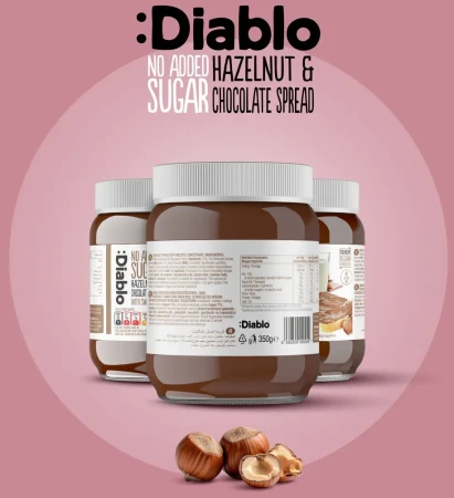 Diablo No Added Sugar Hazelnut Chocolate Spread 350g 2.webp