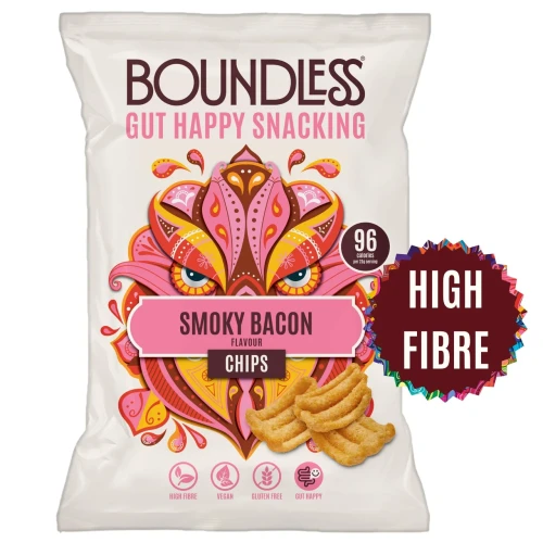 Przejdź do produktu Boundless GUT HAPPY SNACKING Smoky Bacon Flavour Chips 80g