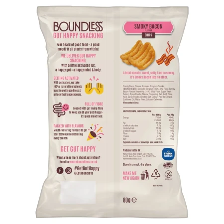 Boundless, Smoky Bacon Chips, Sharing Bag 80g 3.webp