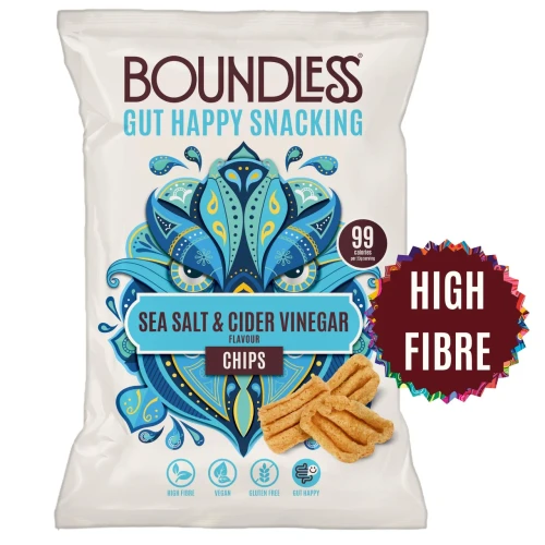 Przejdź do produktu Boundless GUT HAPPY SNACKING Sea Salt & Cider Vinegar Chips 80g
